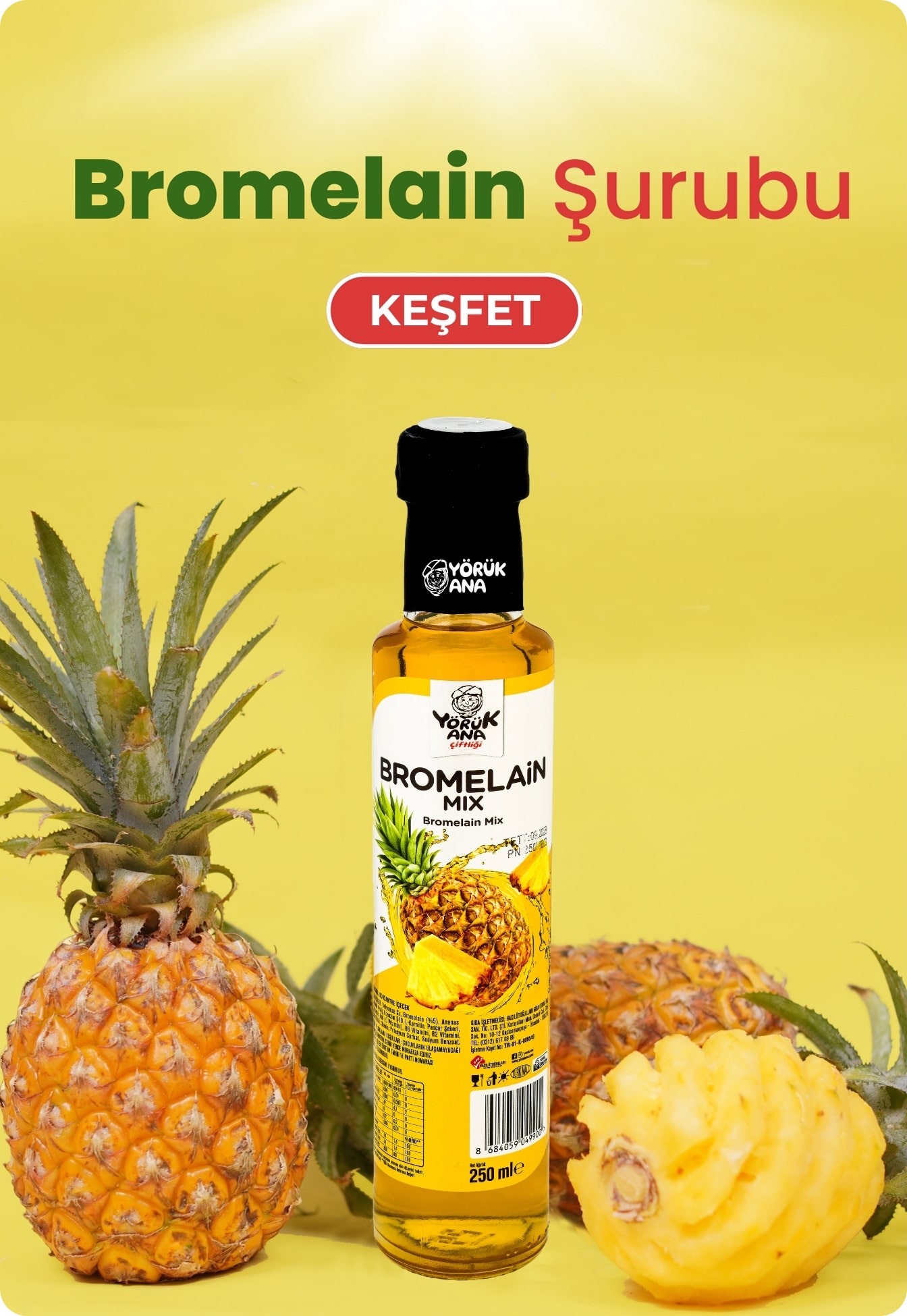 Yörük Ana Bromelain Şurubu