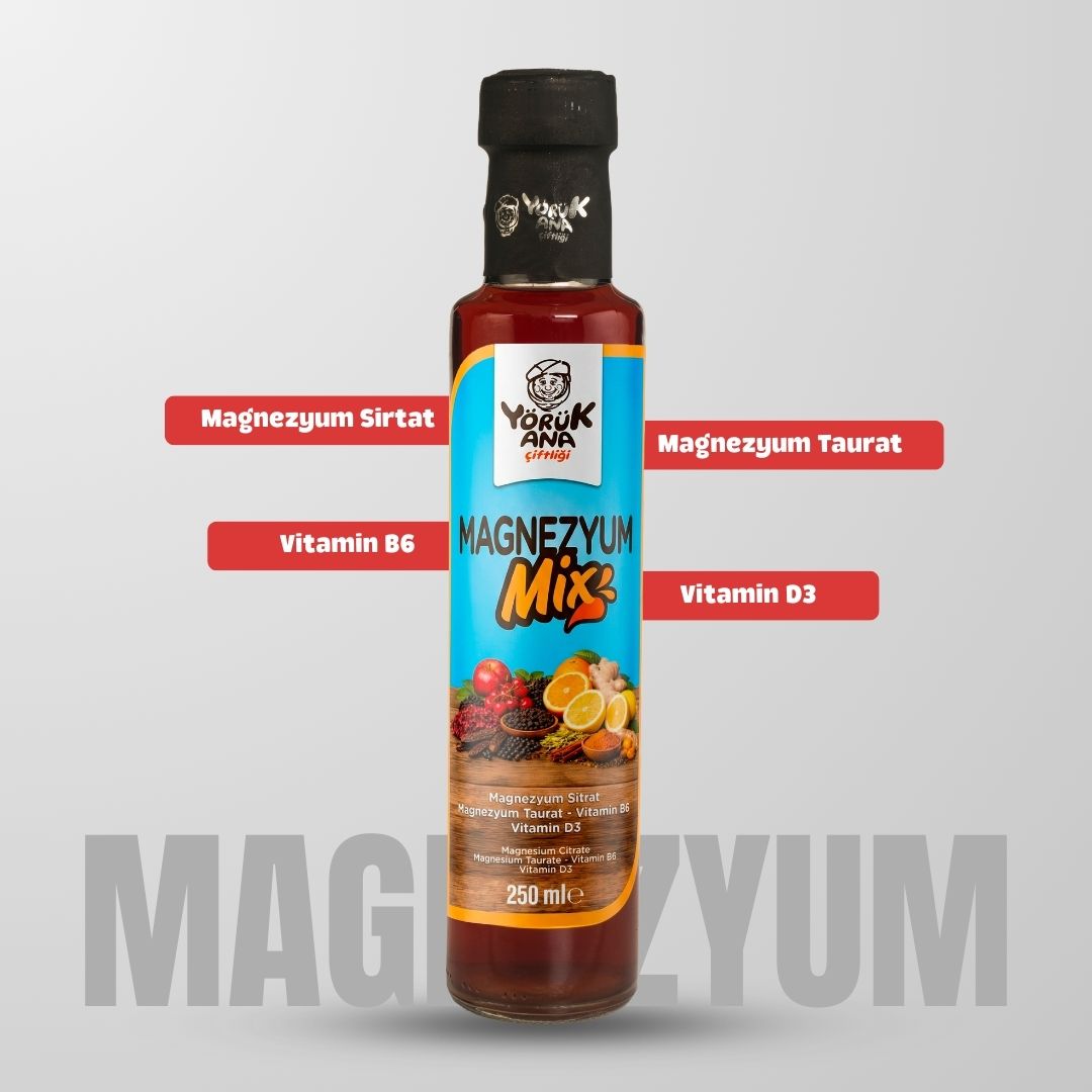 Stres, kas krampları ve uyku problemleri için doğal destek. Magnezyum Mix ile vücudunu dengele ve rahatla.