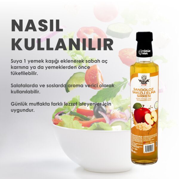 Yörük Ana Sandolozlu Sakızlı Elma Sirkesi 500 ML