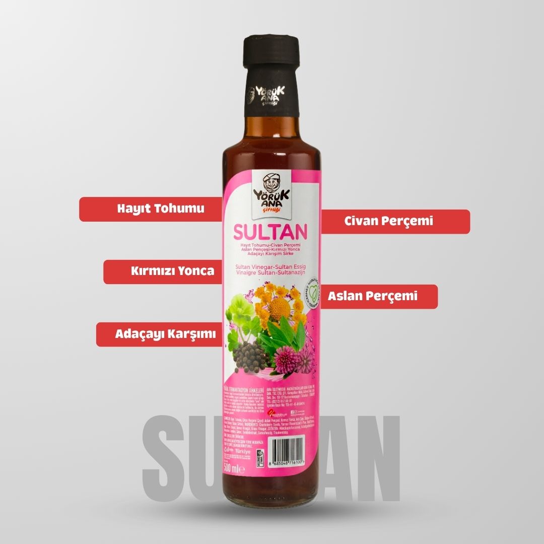 Yörük Ana Sultan Sirkesi, kadın sağlığına özel bitkilerle zenginleştirilmiş geleneksel bir şifa kaynağıdır.